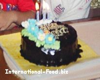 Round Chocolate Birthday Cake