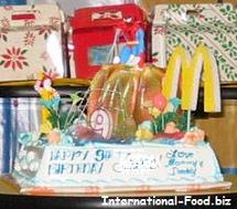 Spiderman Birthday Cake with Ronald McDonald